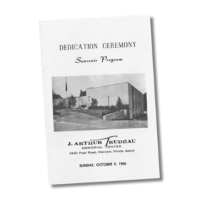 A program from the Trudeau Center dedication ceremony in 1966.