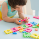 toddler building foam puzzle