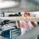 Woman with IDD at work in a bakery