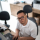 disabled man working