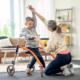 Disabled child at physical therapy